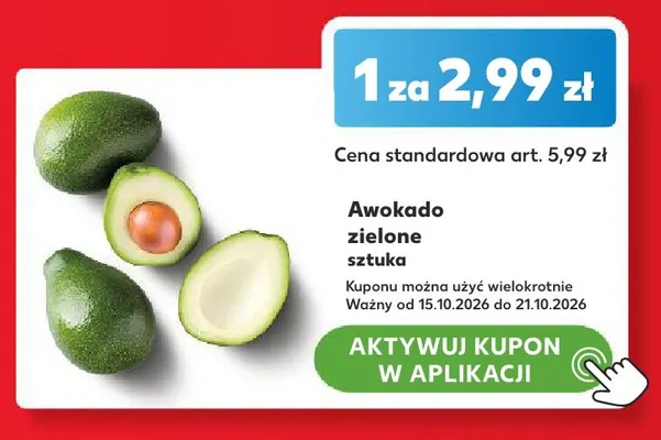 Awokado zielone promocja w Kaufland