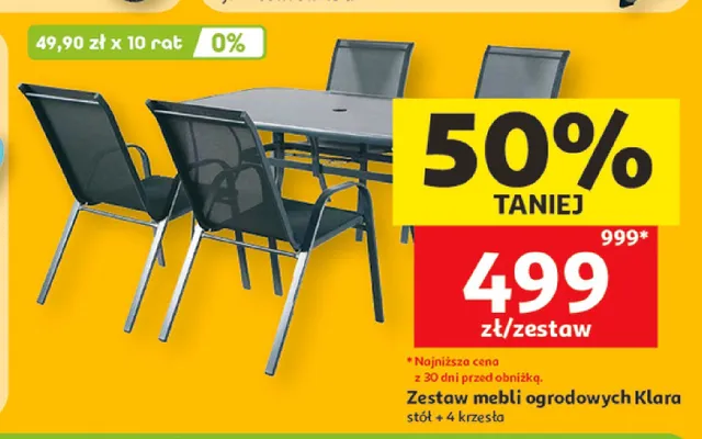 Zestaw mebli ogrodowych Klara promocja w Auchan