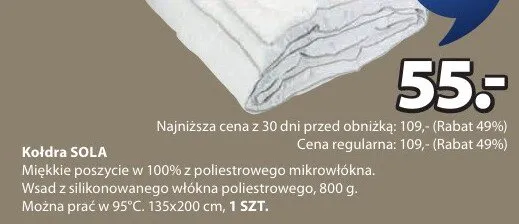Kołdra SOLA promocja w Jysk