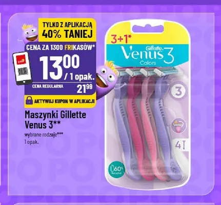 Maszynki do golenia Gillette Venus 3 4-pak promocja w POLOmarket