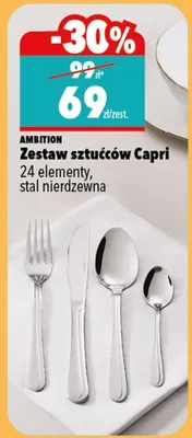 Zestaw sztućców Capri 24 elementy, stal nierdzewna promocja w Biedronka Home