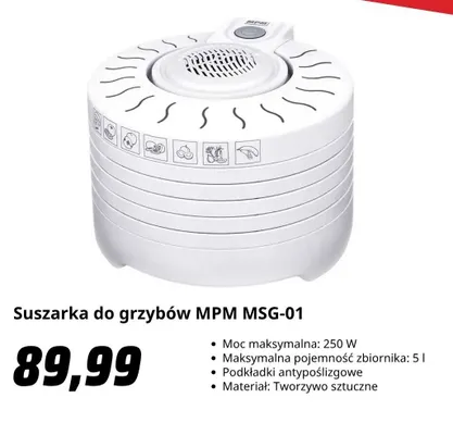 Suszarka do grzybów Mpm MSG-01 promocja w Media Markt