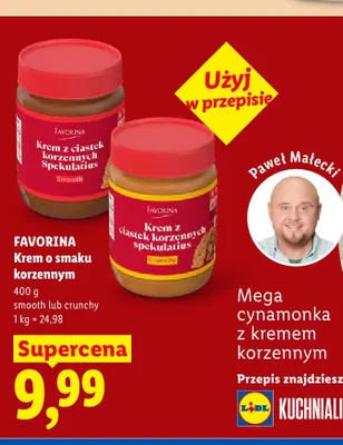 Krem o smaku korzennym Favorina smooth promocja w Lidl