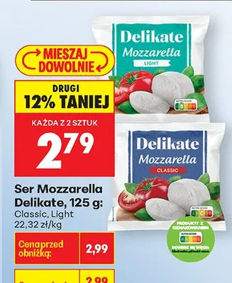 Ser mozzarella Classic promocja w Biedronka