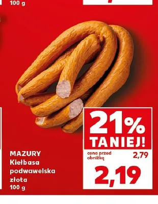 Kiełbasa podwawelska złota Mazury promocja w Kaufland