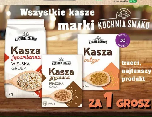 Kasza jęczmienna wiejska gruba Kuchnia Smaku promocja w Dino