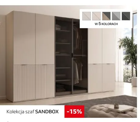 Kolekcja szaf Sandbox promocja w Komfort