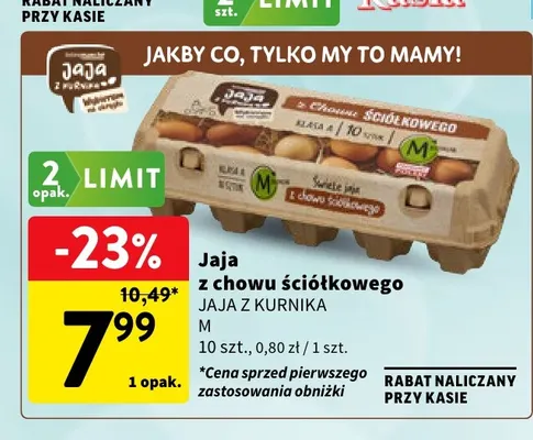 Jajka kurze z chowu ściółkowego z Kurnika promocja w Intermarche