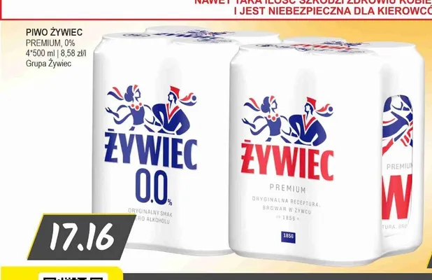 Piwo Żywiec Premium 4-pak promocja w Słoneczko