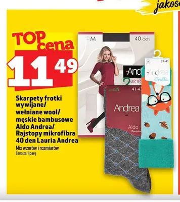 Skarpety męskie bambusowe Aldo Andrea promocja w TOPAZ