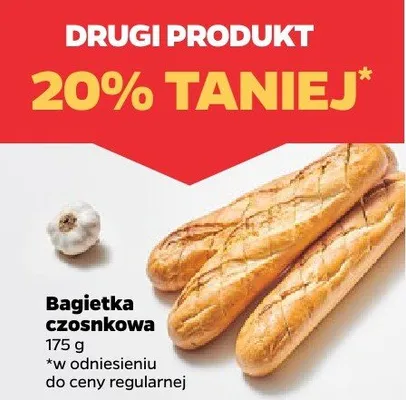 Bagietka czosnkowa promocja w Netto