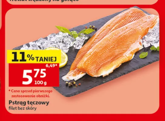 Pstrąg tęczowy filet bez skóry promocja w Auchan