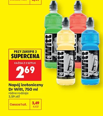 Napój izotoniczny Dr Witt niebieski promocja w Biedronka