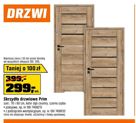 Skrzydło drzwiowe Prim pokojowe promocja w OBI