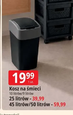 Kosz na śmieci 25 l Curver promocja w Leclerc