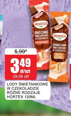 Lody śmietankowe w czekoladzie słony karmel Hortex promocja w Bingo