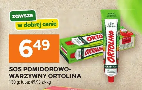 Sos pomidorowo-warzywny Ortolina classica promocja w Stokrotka