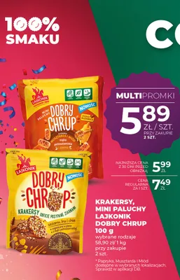 Krakersy Lajkonik Dobry Chrup 100 g promocja w Duży Ben