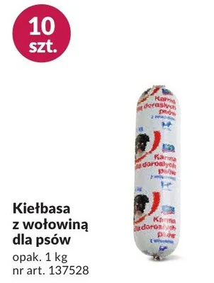 Kiełbasa z wołowiną dla psów promocja w Makro