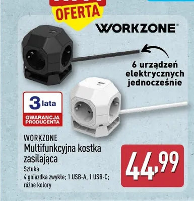 Multifunkcyjna kostka zasilająca Workzone promocja w Aldi