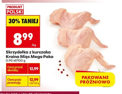Skrzydełka z kurczaka Kraina Mięs Mega Paka promocja w Biedronka