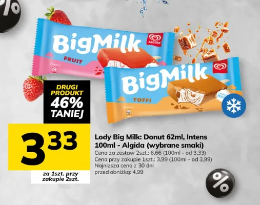 Lody Big Milk Donut promocja w Hitpol