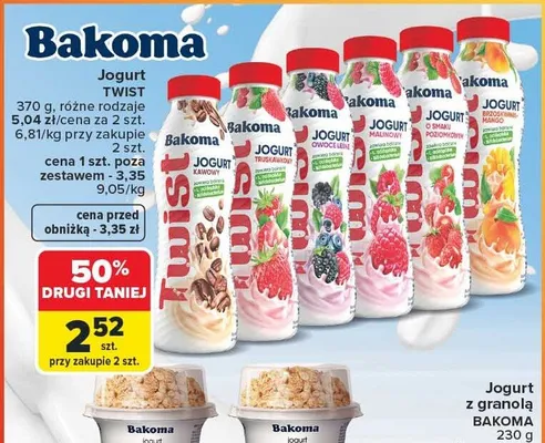 Jogurt twist różne rodzaje promocja w Carrefour Market