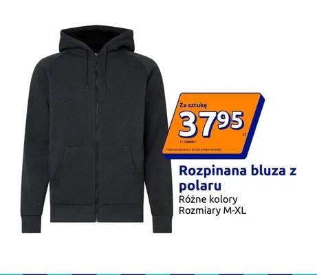 Rozpinana bluza z polaru promocja w Action