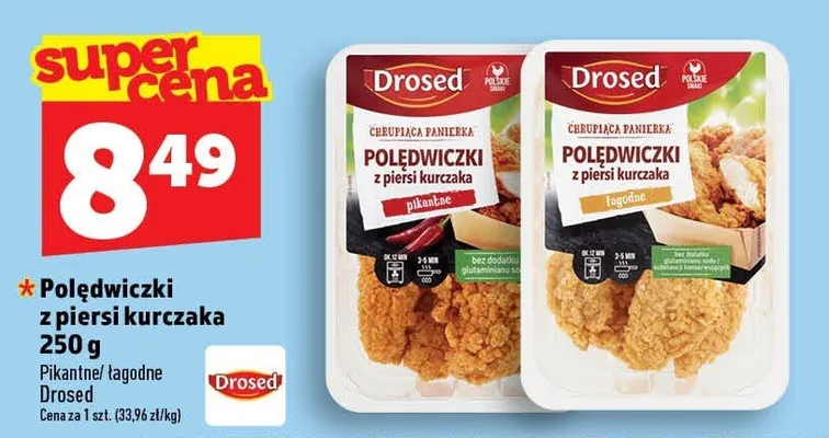 Polędwiczki z piersi kurczaka łagodne Drosed promocja w TOPAZ