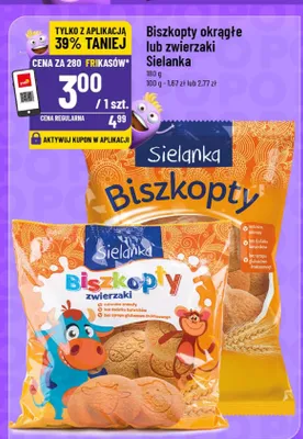 Biszkopty okrągłe lub zwierzaki Sielanka promocja w POLOmarket