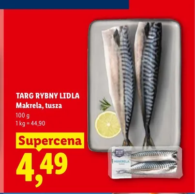 Makrela tusza Targ Rybny Lidla promocja w Lidl