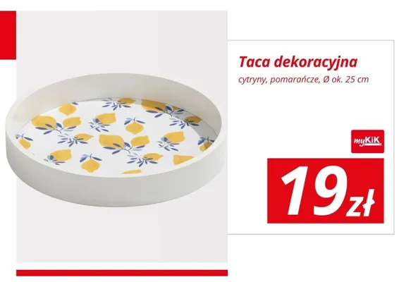 Taca dekoracyjna myKiK pomarańcze Ø ok. 25 cm promocja w KiK