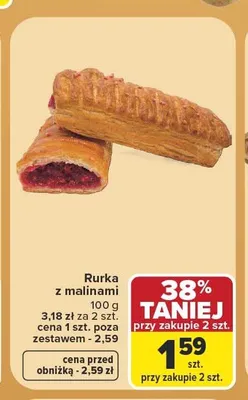 Rurka z malinami promocja w Carrefour