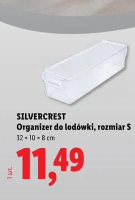 Organizer do lodówki rozmiar S SILVERCREST 32x10x8cm promocja w Lidl