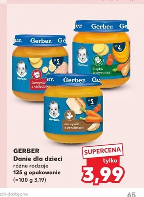 Danie dla dzieci Gerber jarzynki z cielęciną promocja w Kaufland