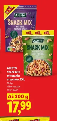 Mieszanka orzechów Snack Mix Alesto XXL z pistacjami promocja w Lidl