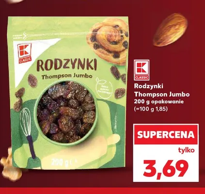 Rodzynki Thompson Jumbo K-Classic promocja w Kaufland