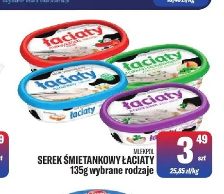Serek śmietankowy Łaciaty naturalny Mlekpol promocja w Tomi Markt