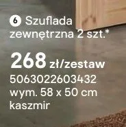 Szuflada zewnętrzna Atomia wym. 58x50cm kaszmir 2-pak promocja w Castorama