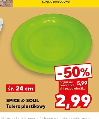 Talerz plastikowy Spice & Soul promocja w Kaufland