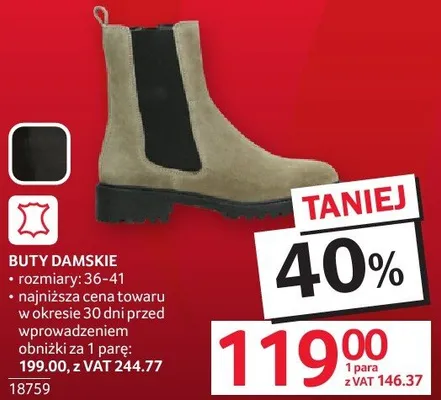 Buty damskie rozmiary: 36-41 promocja w Selgros