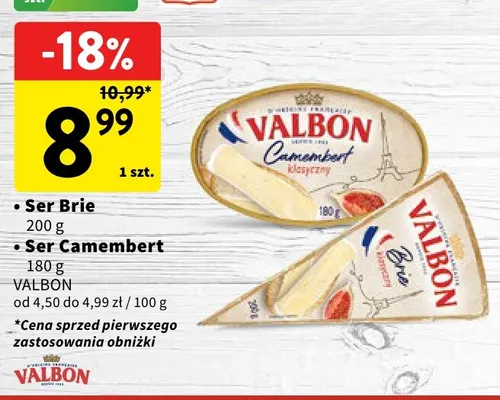 Ser Brie Valbon promocja w Intermarche