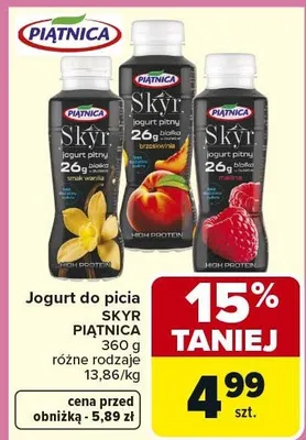 Jogurt do picia Skyr promocja w Carrefour