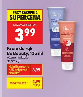 Krem do rąk Be Beauty różne rodzaje promocja w Biedronka