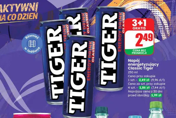 Napój energetyzujący Classic Tiger promocja w Dino