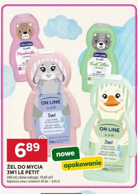 Żel do mycia 3w1 Le Petit On Line Fruit Jellies promocja w Stokrotka
