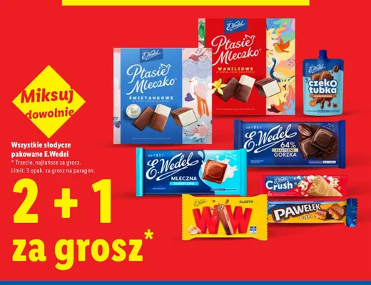 Ptasie Mleczko śmietankowe E.Wedel E. Wedel promocja w Lidl
