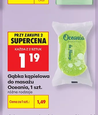 Gąbka kąpielowa do masażu Oceania promocja w Biedronka