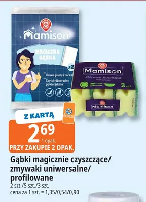 Gąbki magicznie czyszczące Mamison 2-pak promocja w Leclerc