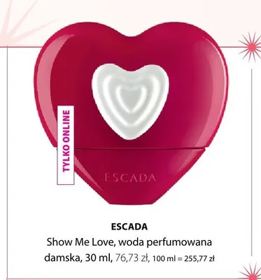 Woda perfumowana damska Escada Show Me Love promocja w Hebe